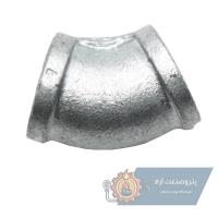 زانو چپقی 45 درجه درزدار دنده ای گالوانیزه مک (MECH)