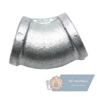 زانو 45 درجه درزدار دنده ای گالوانیزه مک (MECH)
