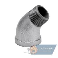 زانو 45 درجه دنده ای درزدار گالوانیزه چینی