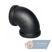 زانو 90 درجه دنده ای درزدار سیاه چینی